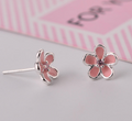 925 Sterling Silver Pink Flower Jewellery – Elegant Floral Design