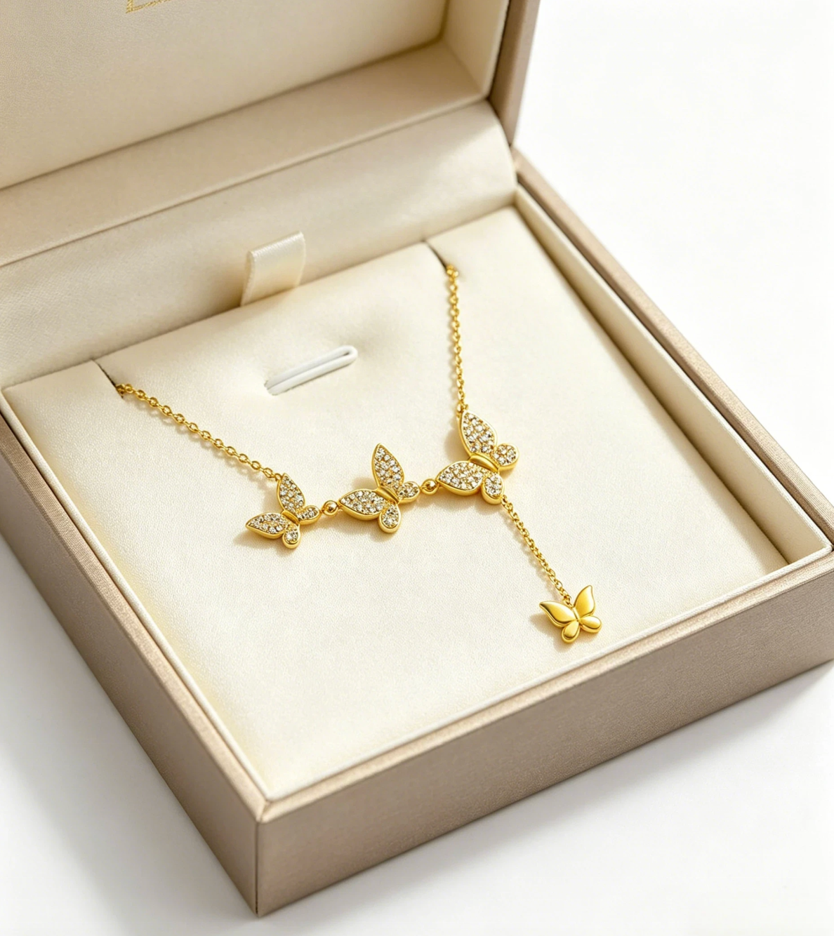 Rose Gold Butterfly Zircon Jewelry